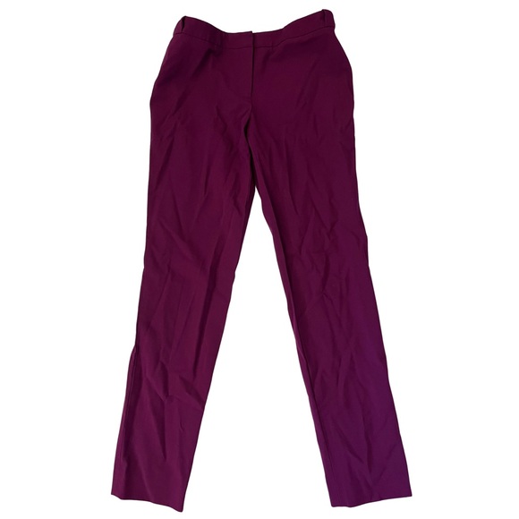 CALVIN KLEIN Purple Mid Rise Slim Leg Pants - Picture 3 of 4